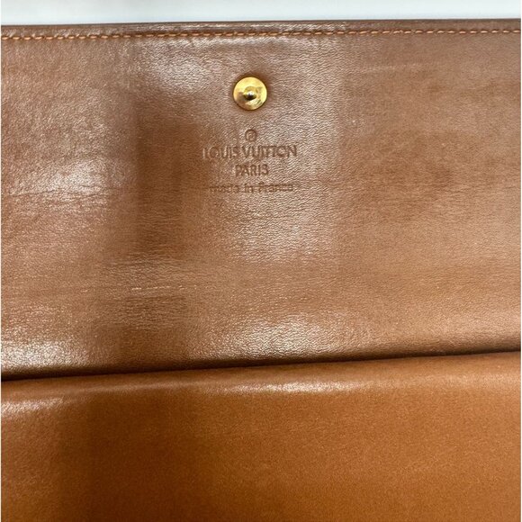 Louis Vuitton Monogram Vernis Cuir Verni Wallet In Shimmering Gold - Picture 7 of 14